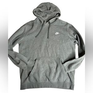 Nike y2k gray embroidered logo hoodie men’s size large